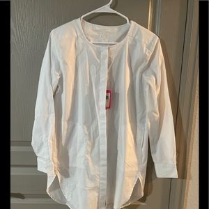 English Laundry Women's Small White Button Down Blouse NWT